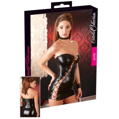 Wetlook Mini-Kleid Schnürung L (44/46)