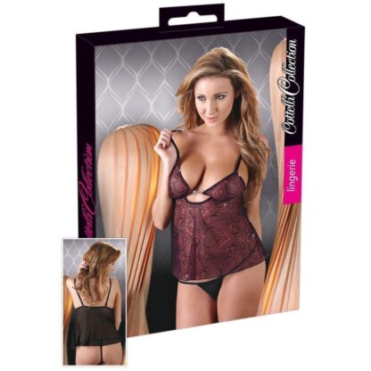 Babydoll-Set bordeauxrot